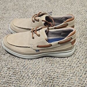 Nautica Men's Beige and Brown Boat Shoes